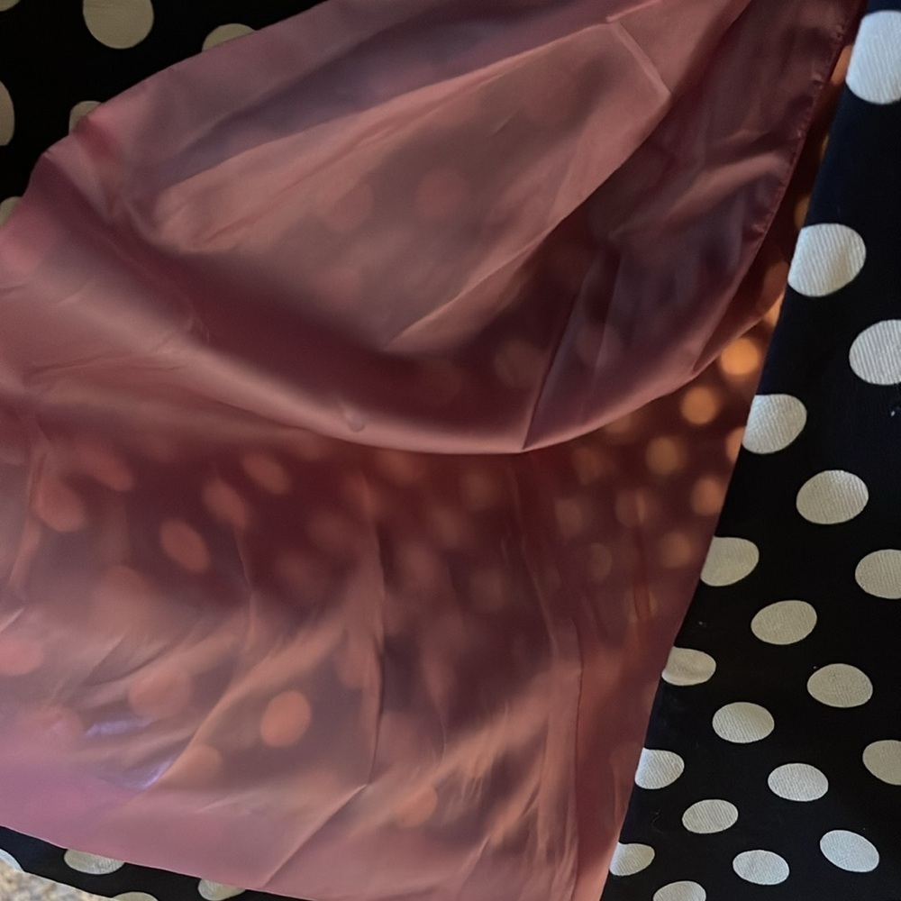 3 Sisters polka dot short lined mob wife trench coat L - Picture 8 of 10